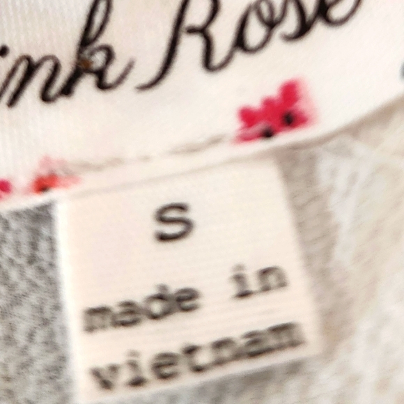 Pink Rose Striped Smocked Chest Line Spagetti Strap Top Size Small - Picture 8 of 8